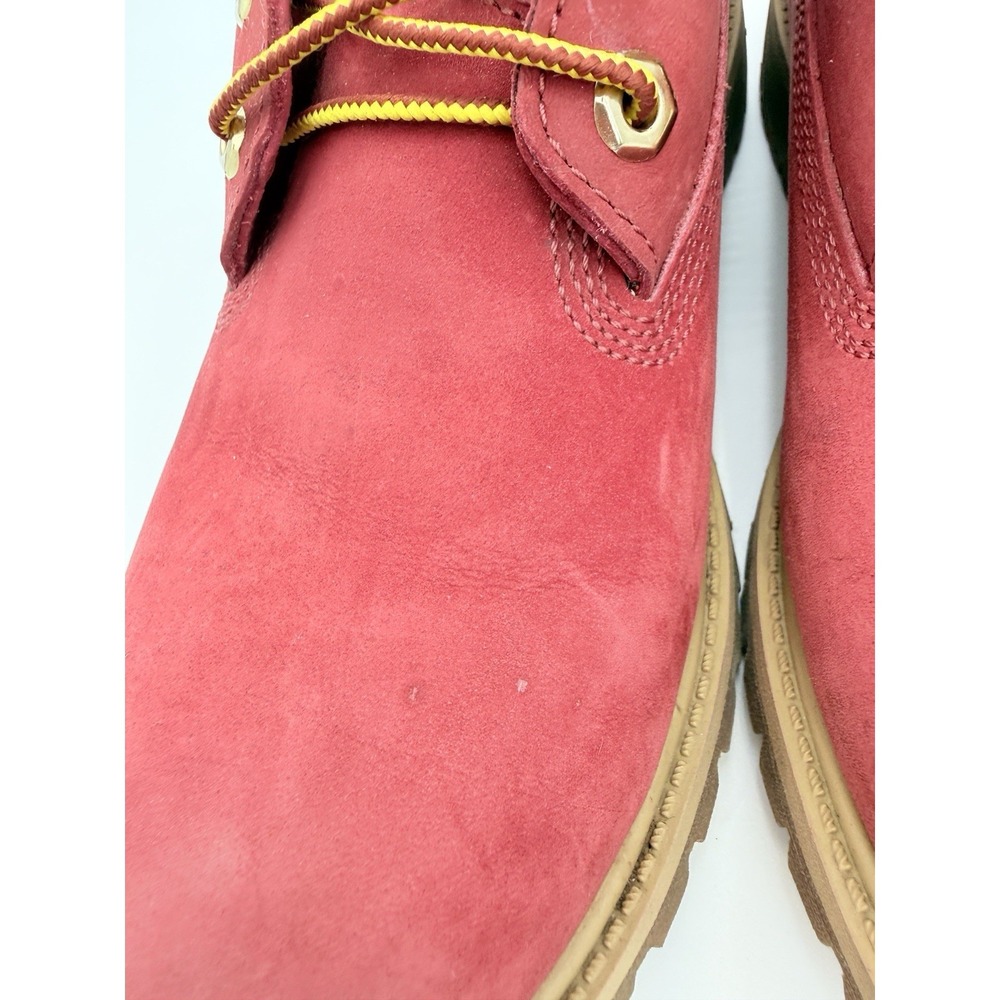 Timberland RARE Youth Red Leather Boot size 6.5 - Picture 4 of 12